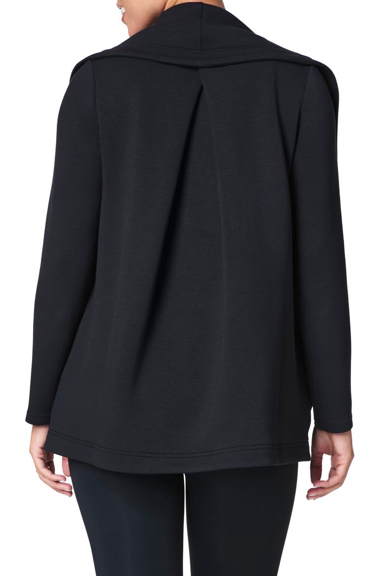 AirEssentials Open Wrap Cardigan, Alternate, color, VERY BLACK