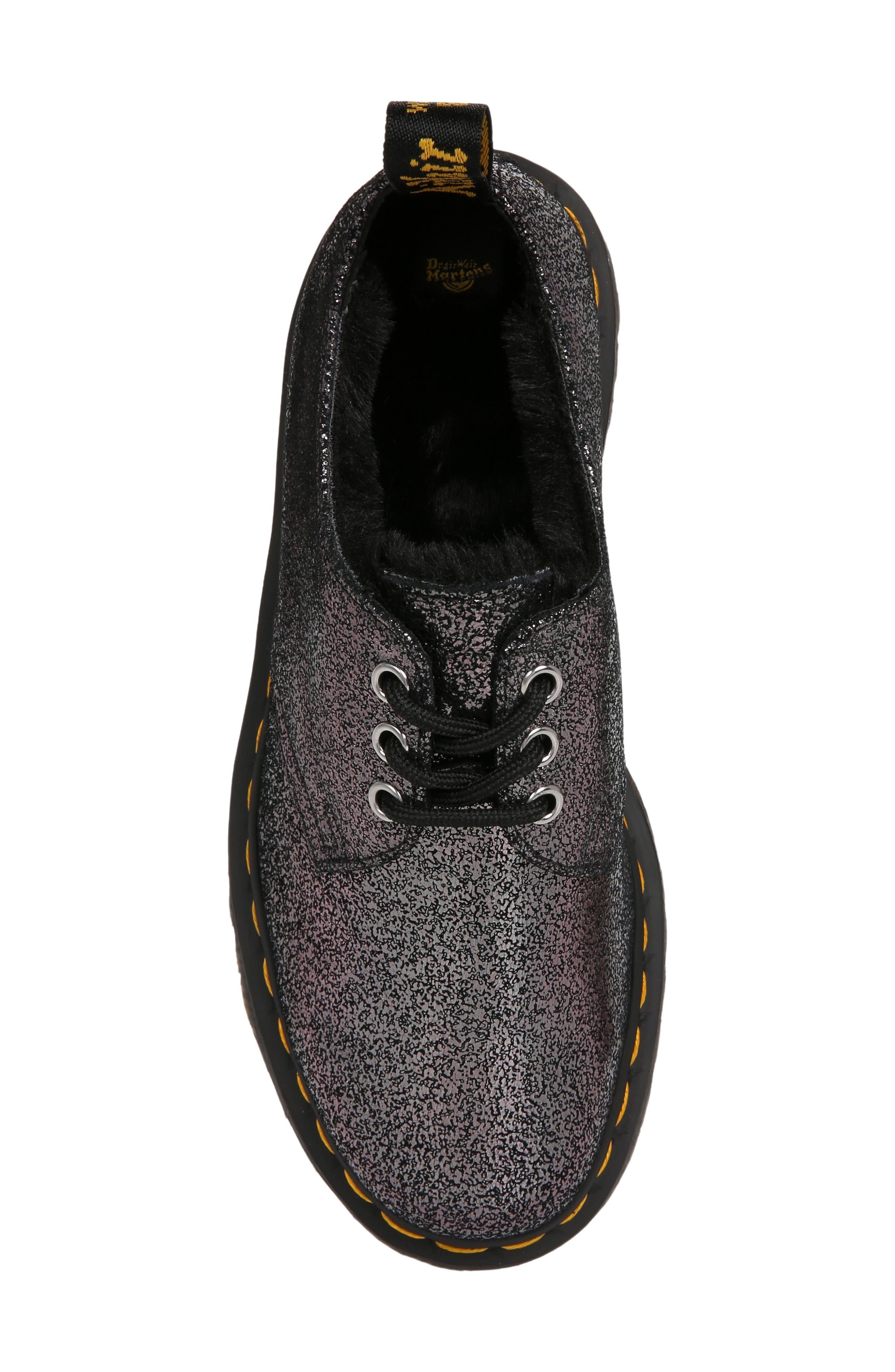 Dr. Martens 1461 Quad Faux Fur Lined Platform Derby, Alternate, color, 