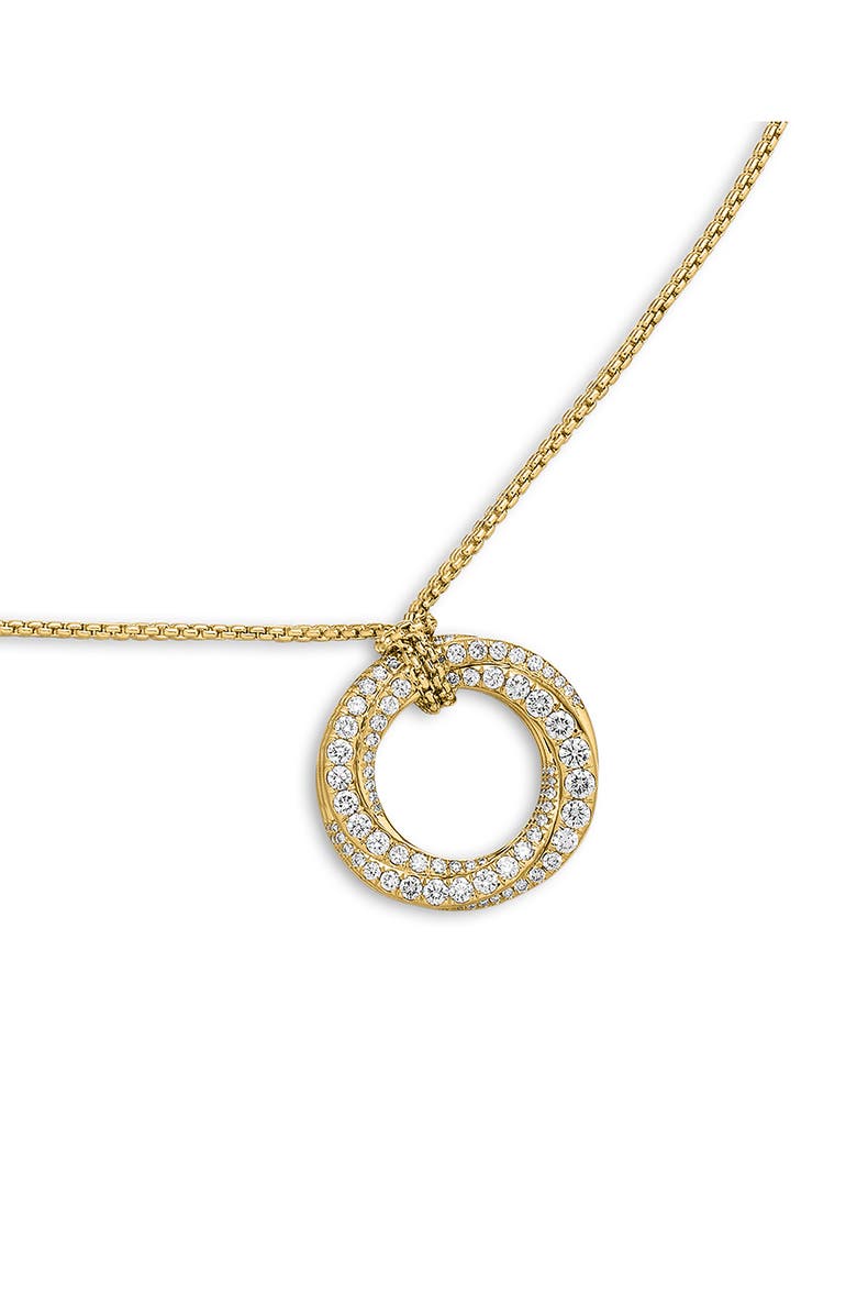 David Yurman 21MM MEDIUM PAVE CROSSOVER PEN, Alternate, color, 18K Yellow Gold