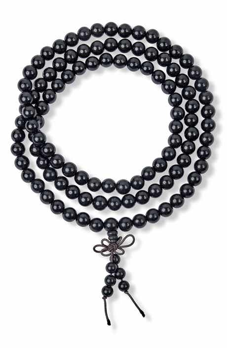 BLING JEWELRY Set of 3 Onyx Bead Stretch Bracelets