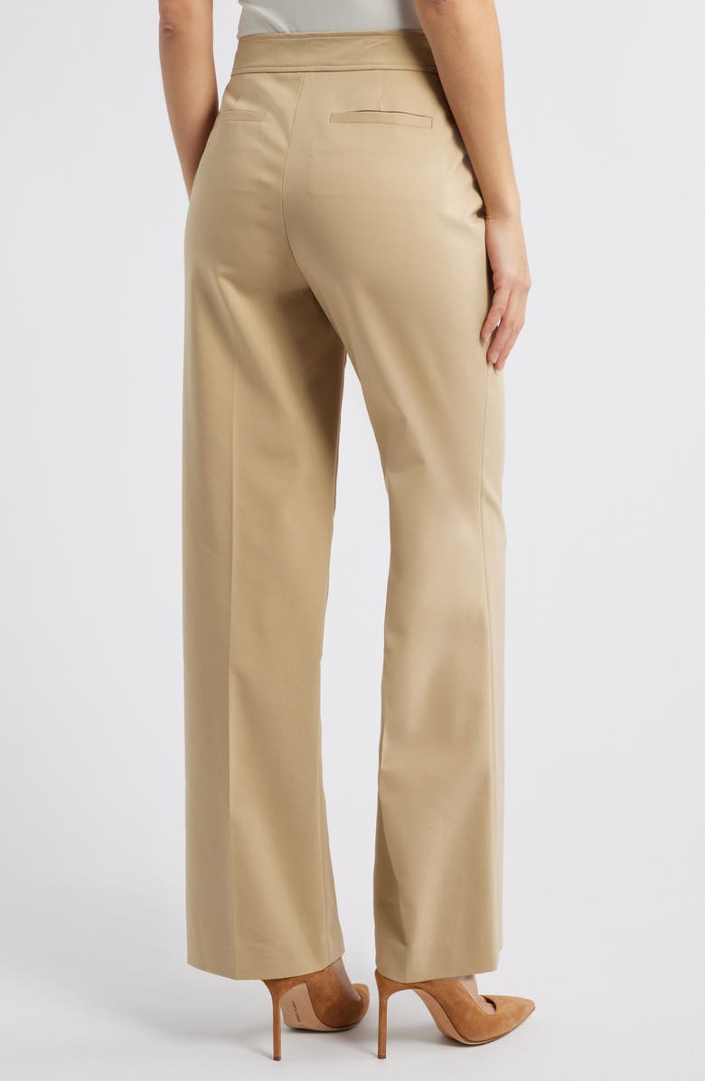 Anne Klein High Waist Patch Pocket Flare Pants, Alternate, color, 