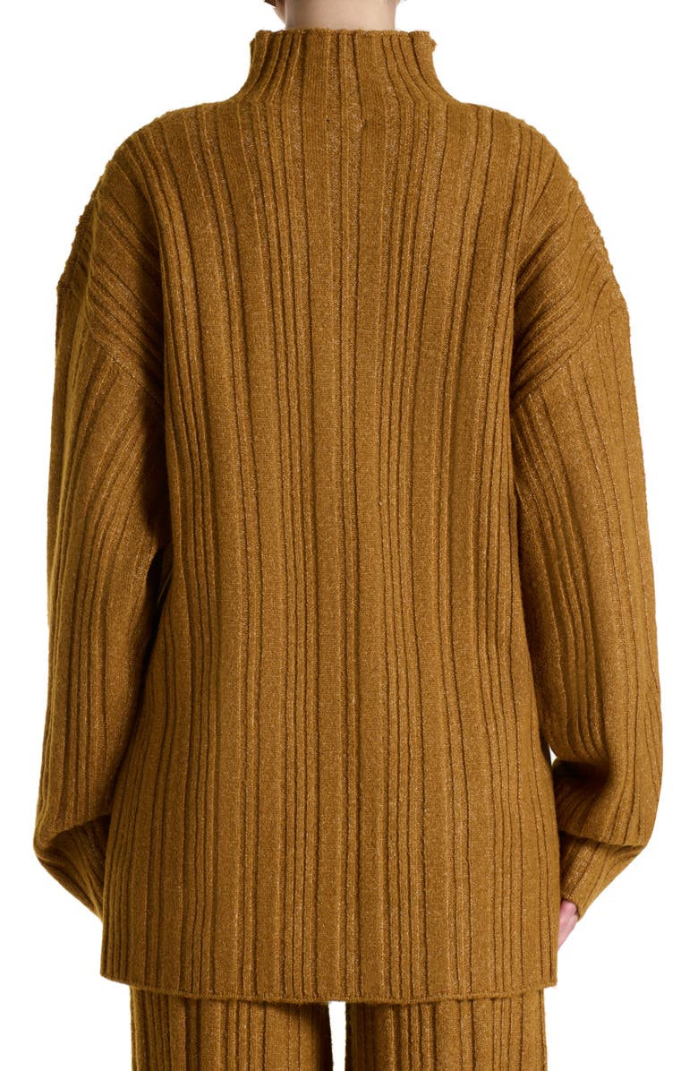 Naked Wardrobe Oversize Funnel Neck Sweater, Alternate, color, Camel