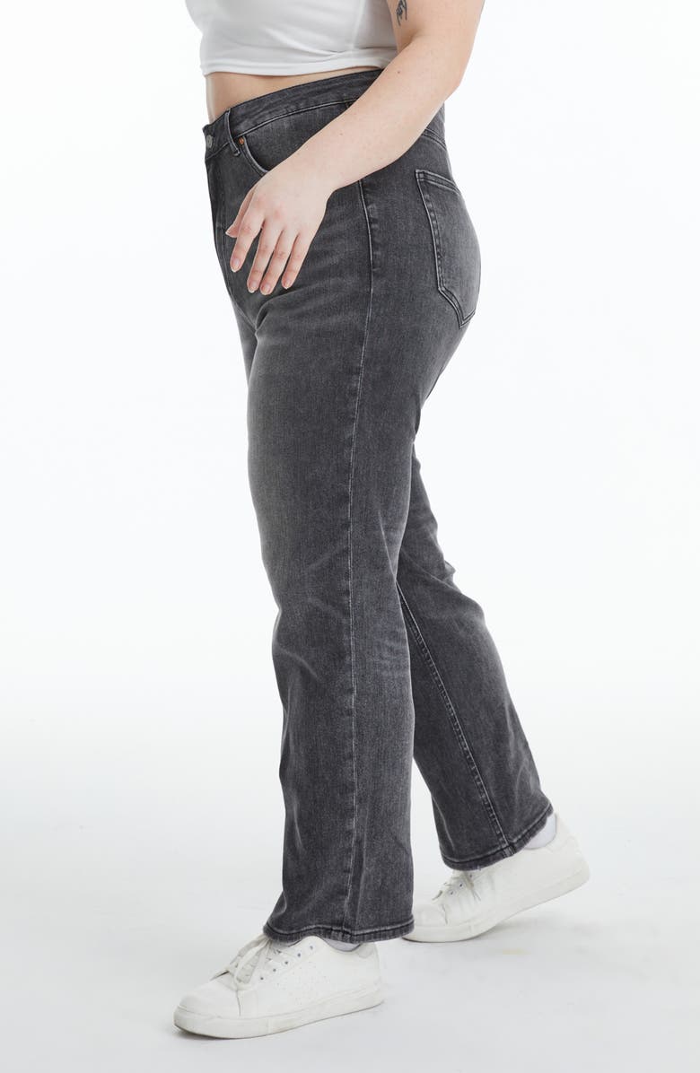 Bayeas High Waist Straight Leg Jeans, Alternate, color, Black Stone