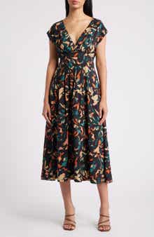 Chelsea28 Abstract Print Midi Dress