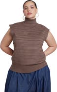 ELOQUII Mockneck Sweater Vest