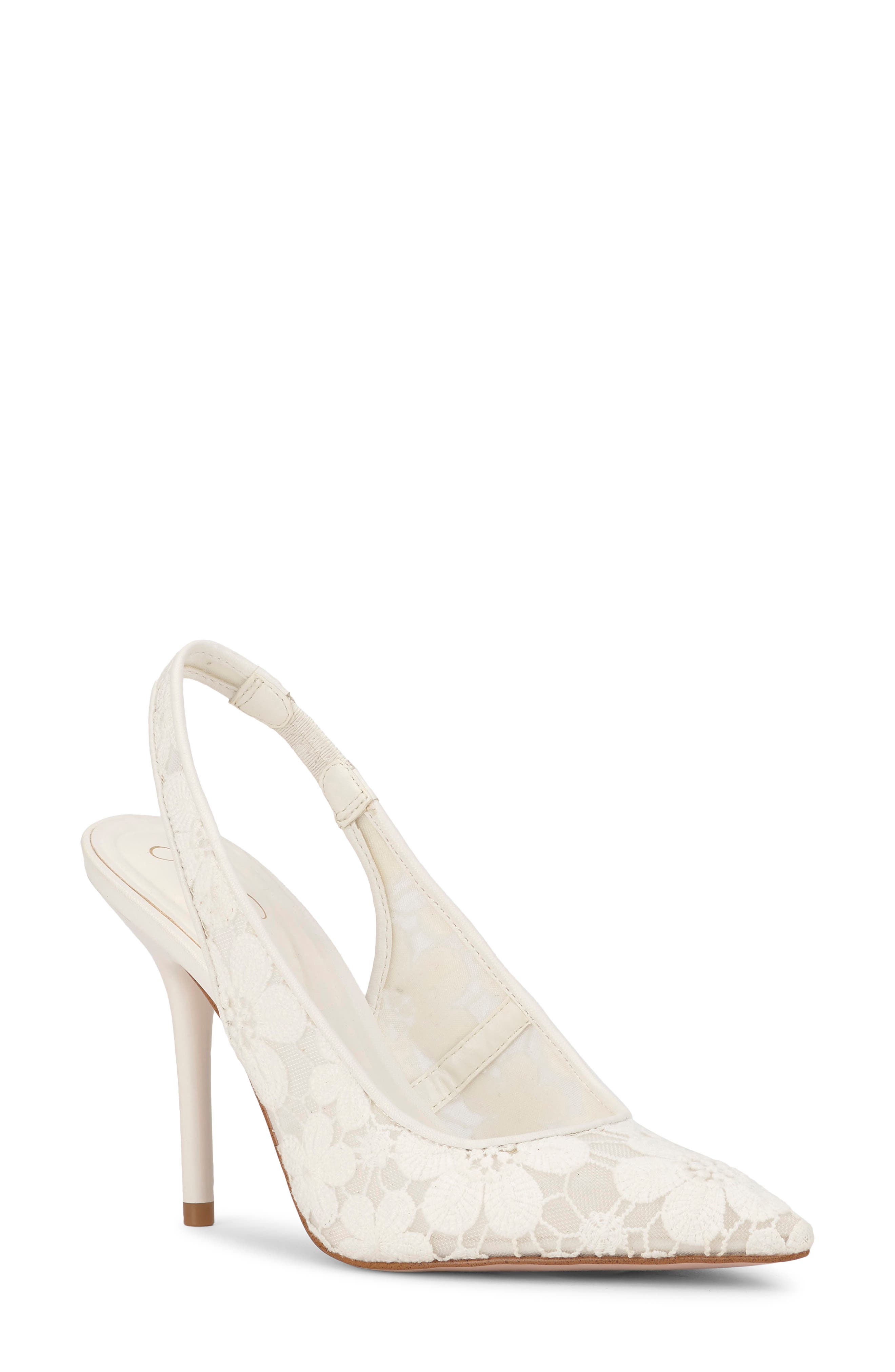 Jessica Simpson Liliere Slingback Pointed Toe Pump, Main, color, Bright White