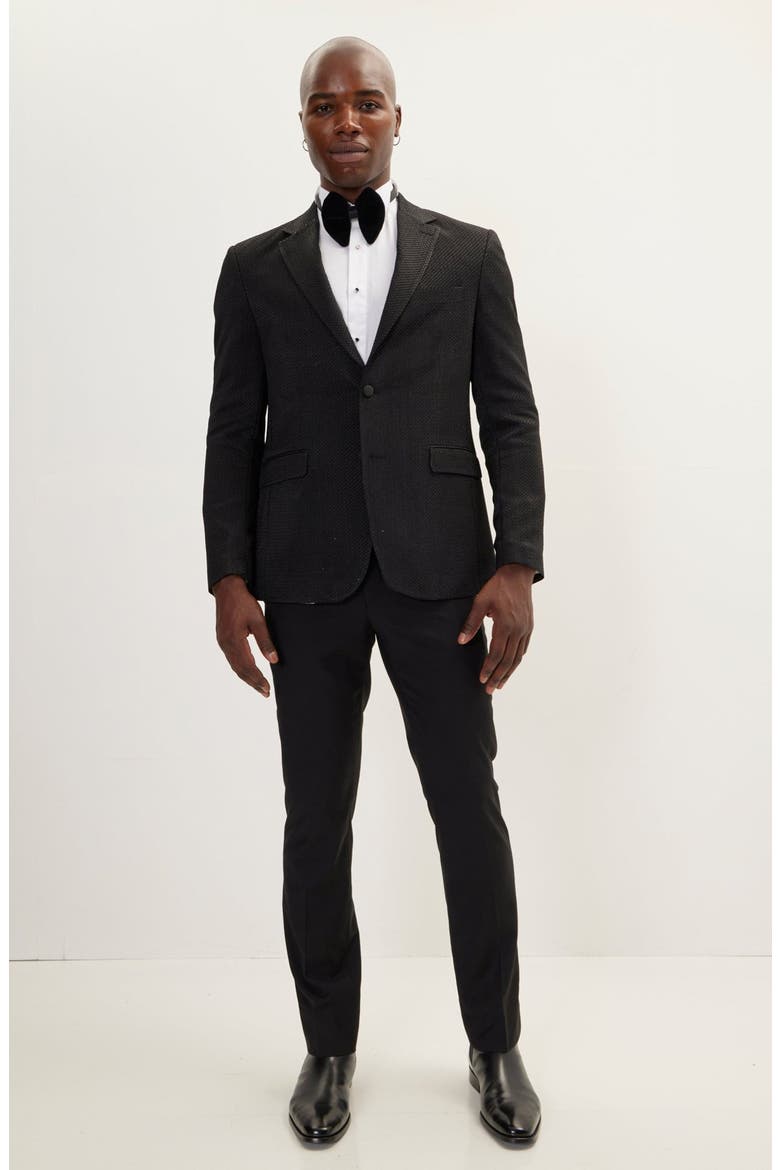 Classic Textured Dinner Jacket, Alternate, color, JACQUARD BLACK