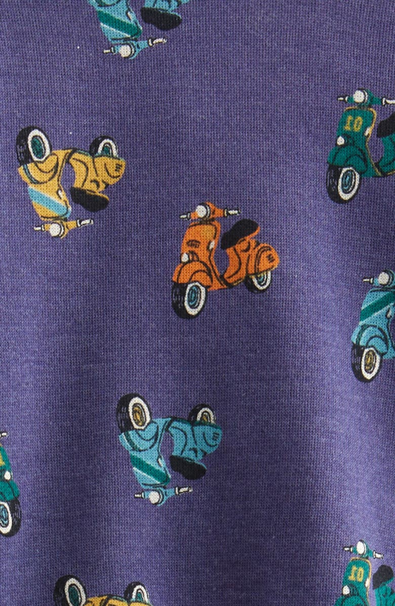 Tucker + Tate Print Fleece Sweatshirt & Joggers Set, Alternate, color, Navy Skipper Scooters