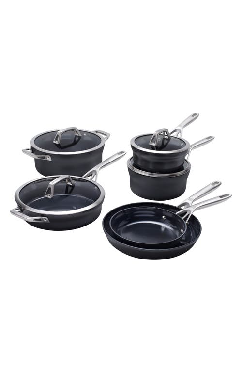 Zwilling Motion Ceramic 10-piece Cookware Set In Black