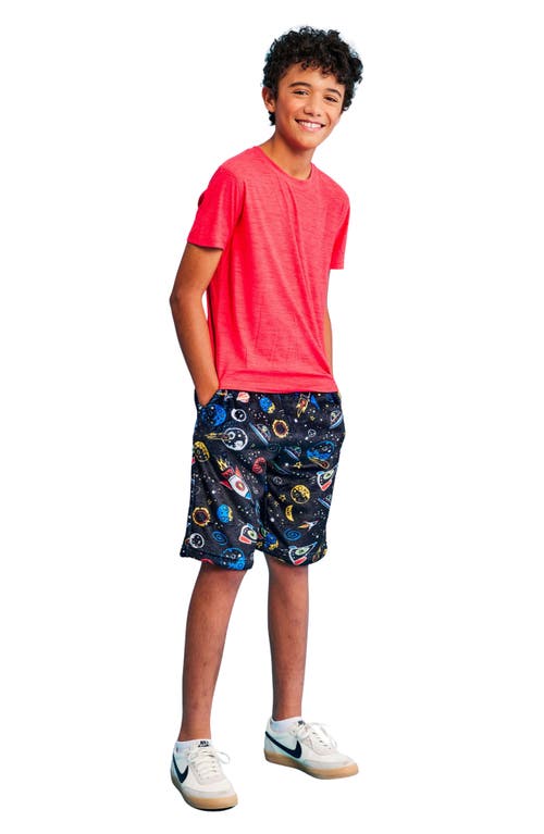 Iscream Unisex Out Of This World Plush Shorts - Big Kid In Space Multi