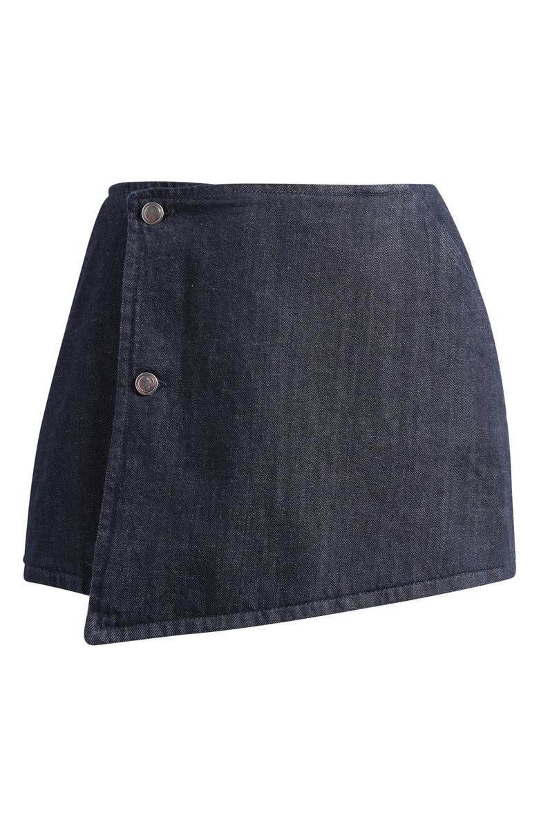 Good American Denim Mini Skort, Main, color, Indigo1187