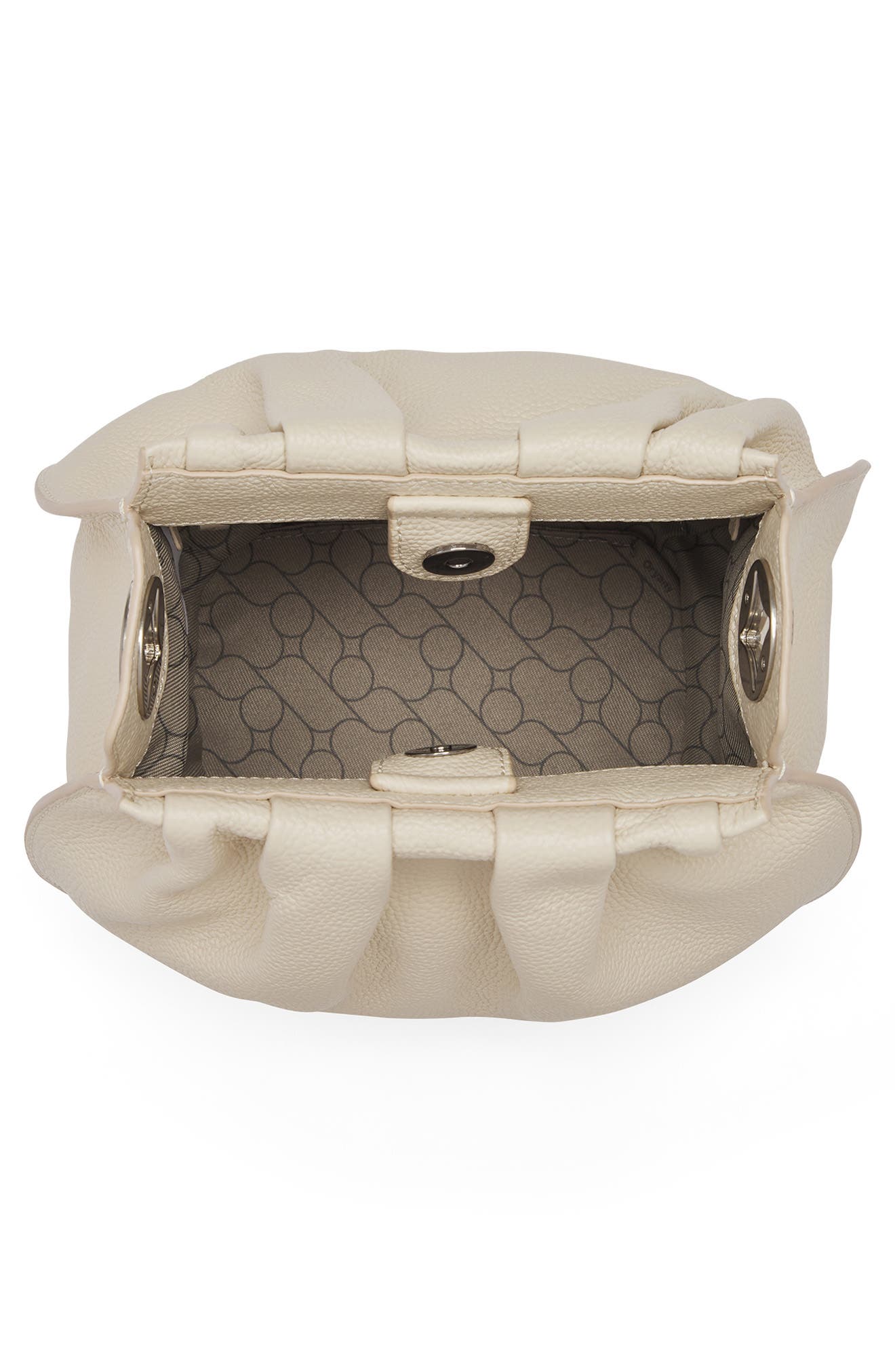 Selena Leather Bucket Bag, Alternate, color, CREAM