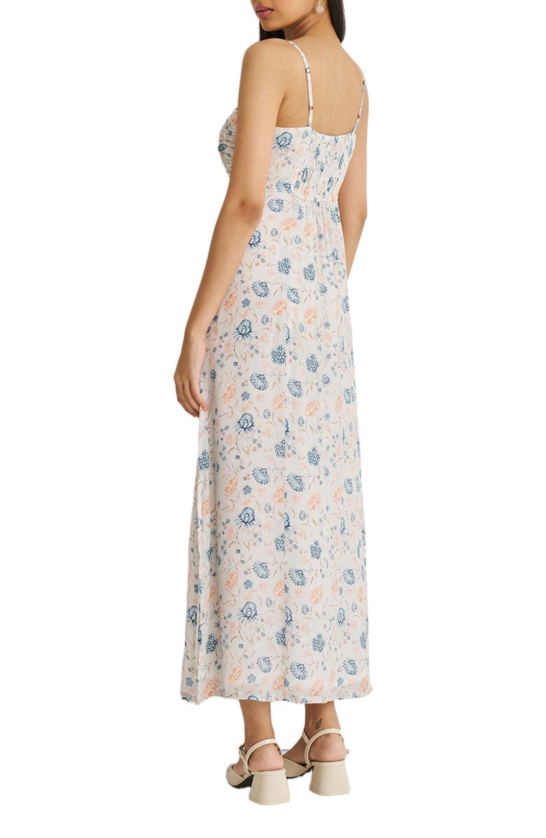 Reistor Ruched Floral Strappy Maxi Dress, Alternate, color, Azalea Allure