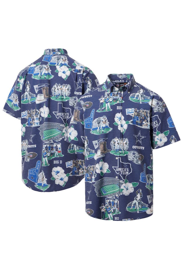 Men's Reyn Spooner Navy Dallas Cowboys Scenic Button-Down Shirt, Main, color, Navy
