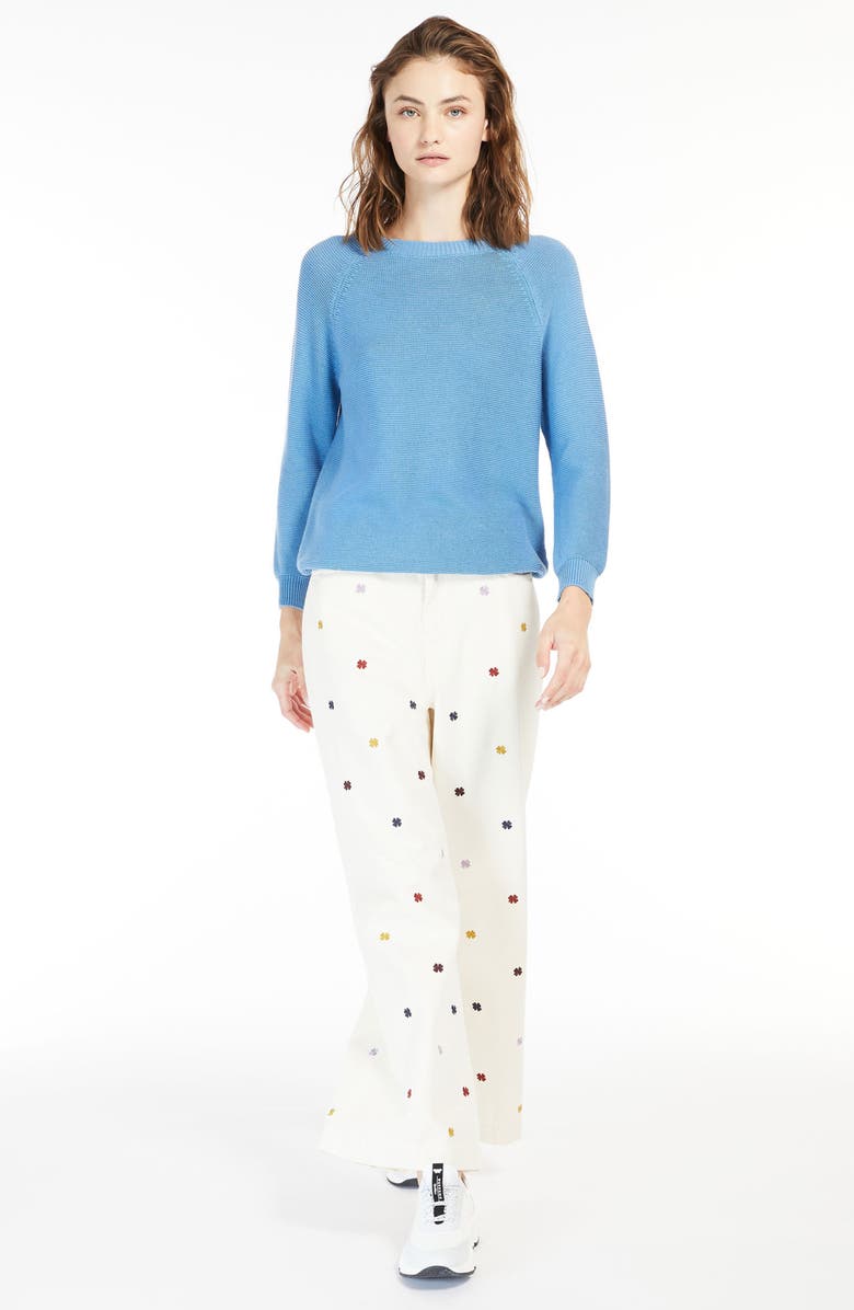 Weekend Max Mara Linz Cotton Crewneck Sweater, Alternate, color, 