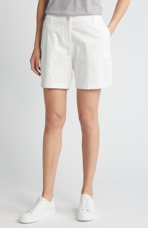 ショートパンツ FRAME Women Shorts  Burmudas 4002RF728DE White Frame Le Vintage High-Rise Stretch Denim Bermuda Shorts