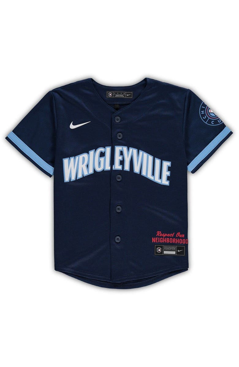 Nike Preschool Nike Navy Chicago Cubs MLB City Connect Replica Team Jersey, Alternate, color, 