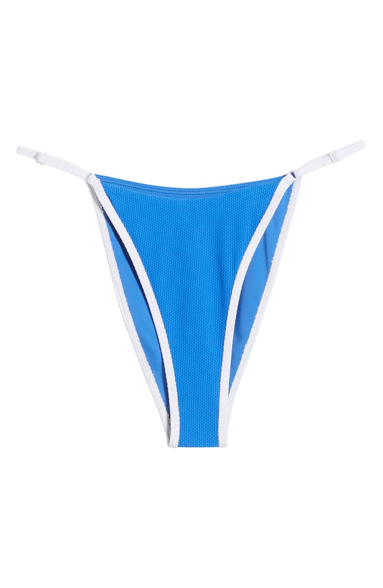 PacSun Miriam High Cut Bikini Bottoms, Alternate, color, Palace Blue/ Bright White