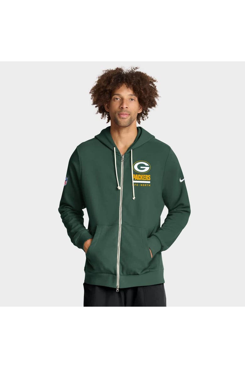 Men's Nike Green Green Bay Packers Sideline Utility Player Performance Full-Zip Hoodie, Alternate, color, Green