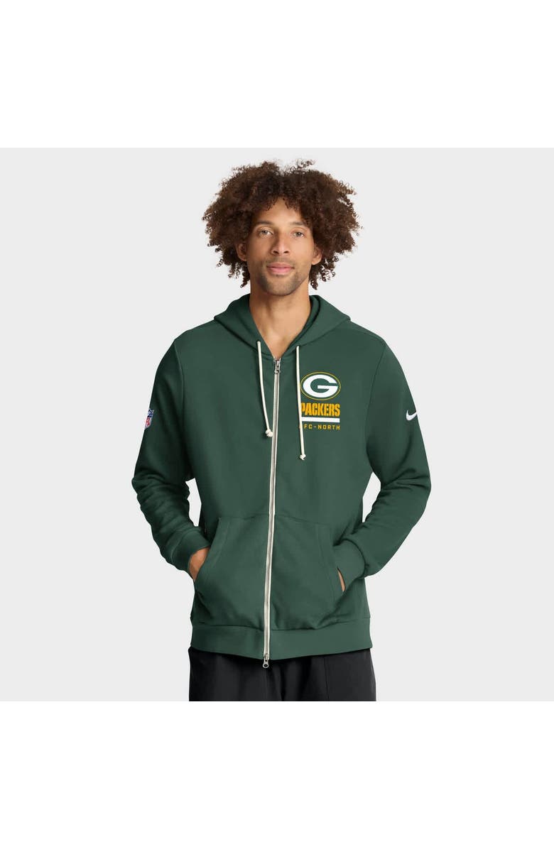 Nike Men's Nike Green Green Bay Packers Sideline Utility Player Performance Full-Zip Hoodie, Alternate, color, Green