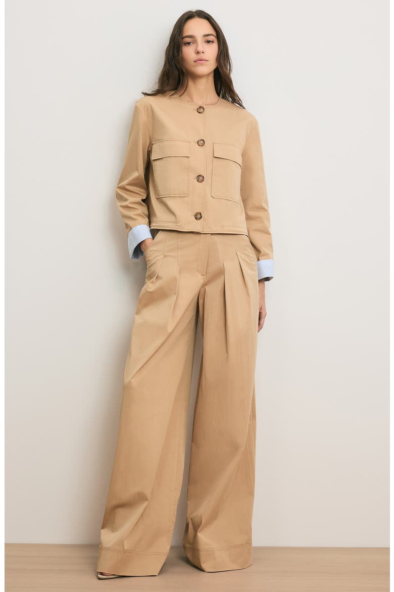 Heron Pleated Wide Leg Pants, Alternate, color, KHAKI
