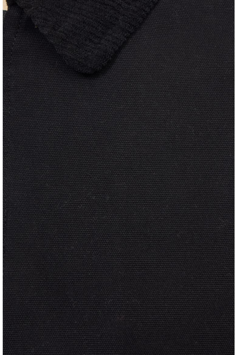 Corduroy Collar Cotton Twill Jacket, Alternate, color, BLACK