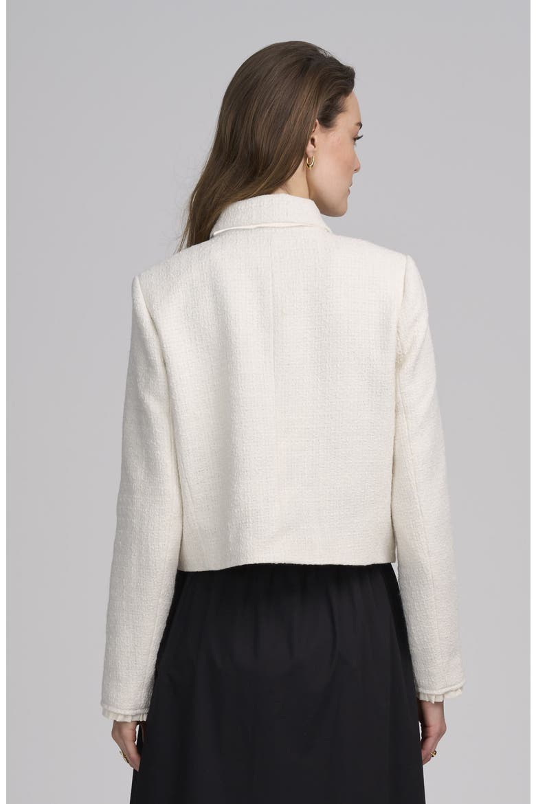 Tweed Jacket With Bow, Alternate, color, IVORY