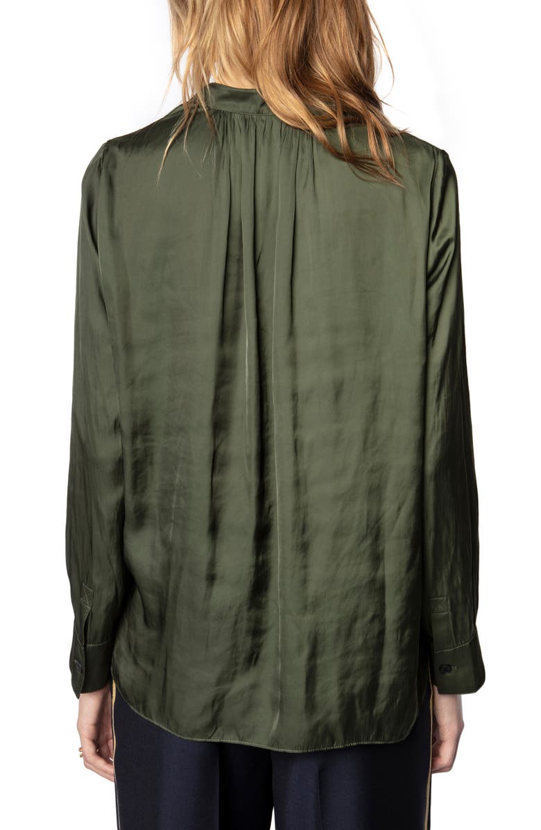 Zadig & Voltaire Tink Satin Blouse, Alternate, color, 
