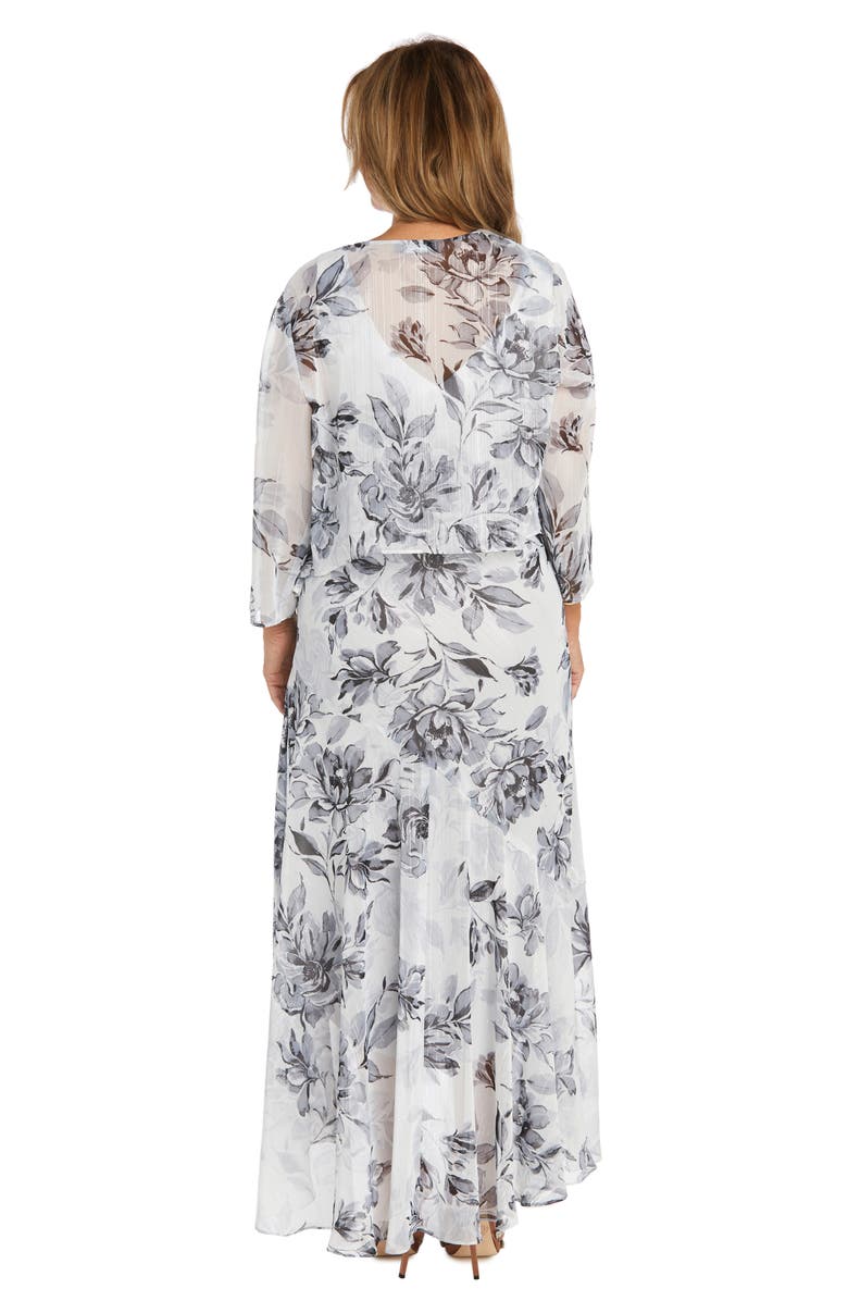 R&M RICHARDS Floral Print Dress with Jacket, Alternate, color,