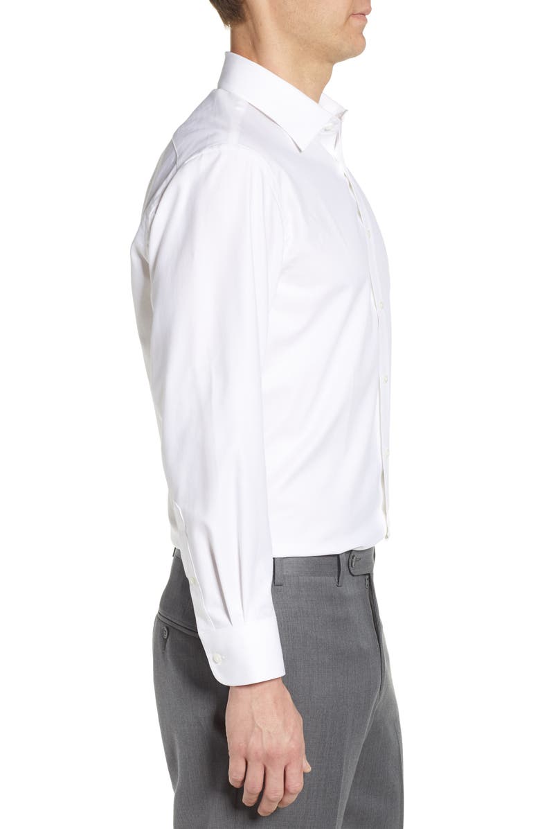 Nordstrom Tech-Smart Traditional Fit Stretch Herringbone Dress Shirt, Alternate, color, 
