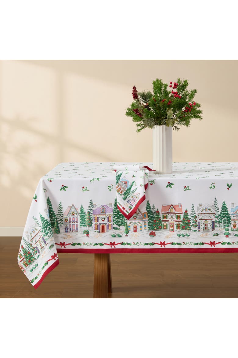 Spice Village Christmas Tablecloth, Main, color, Multicolor