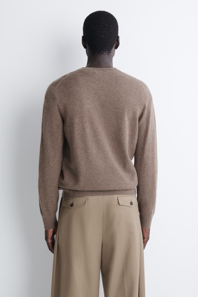 Cashmere V-Neck Sweater, Alternate, color, BEIGE / UNDYED