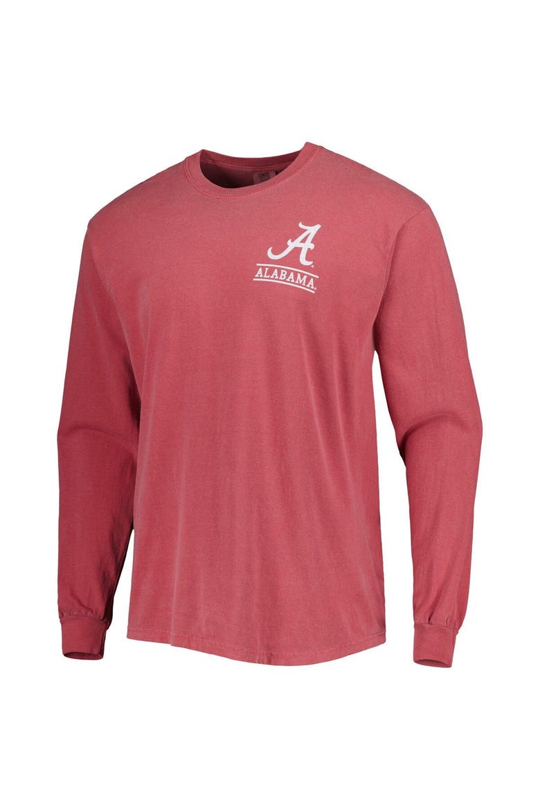 Men's Crimson Alabama Crimson Tide Circle Campus Scene Long Sleeve T-Shirt, Alternate, color, Crimson
