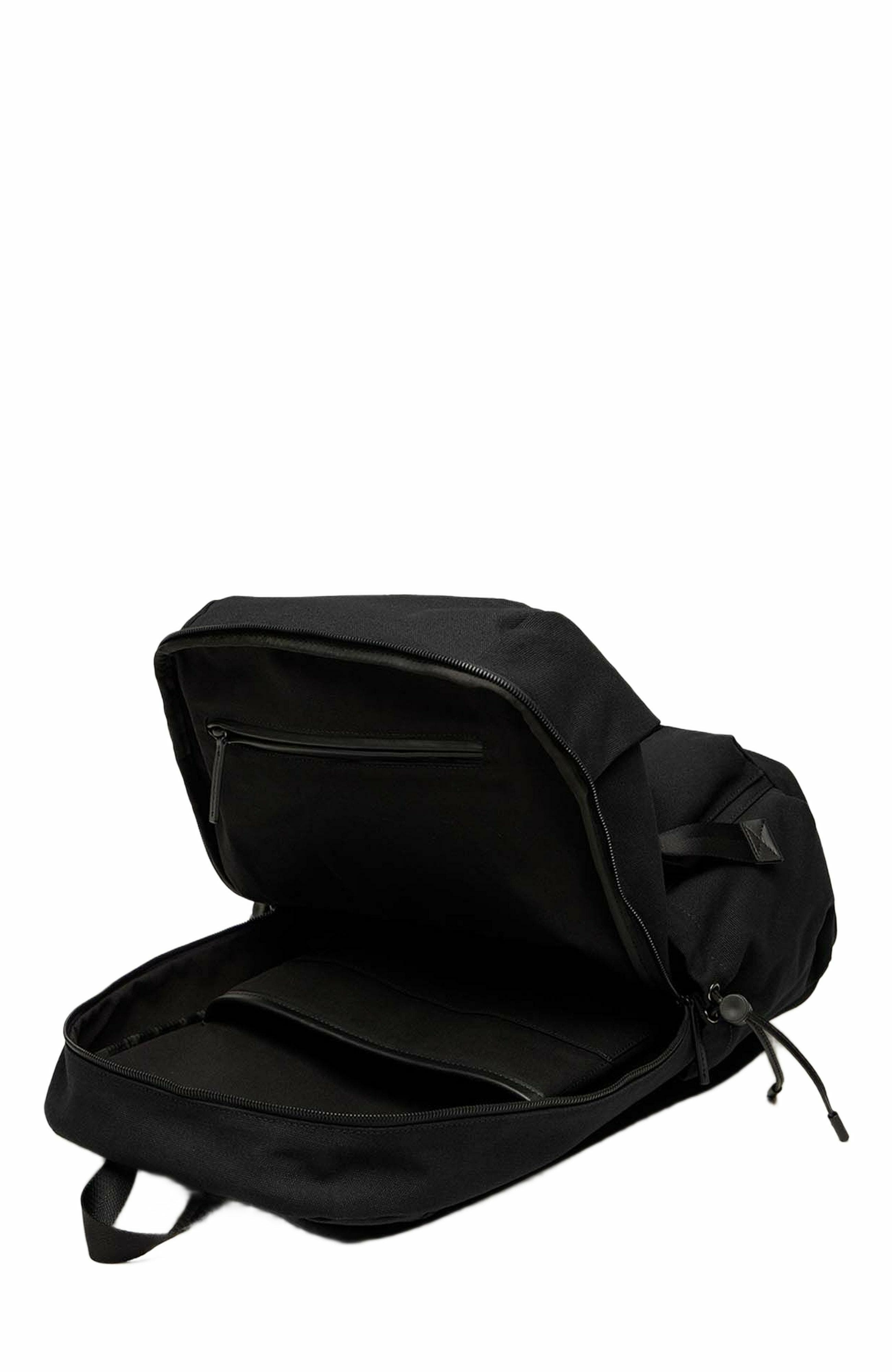 Want Les Essentiels Bishop Organic Cotton Canvas Backpack, Alternate, color, Black