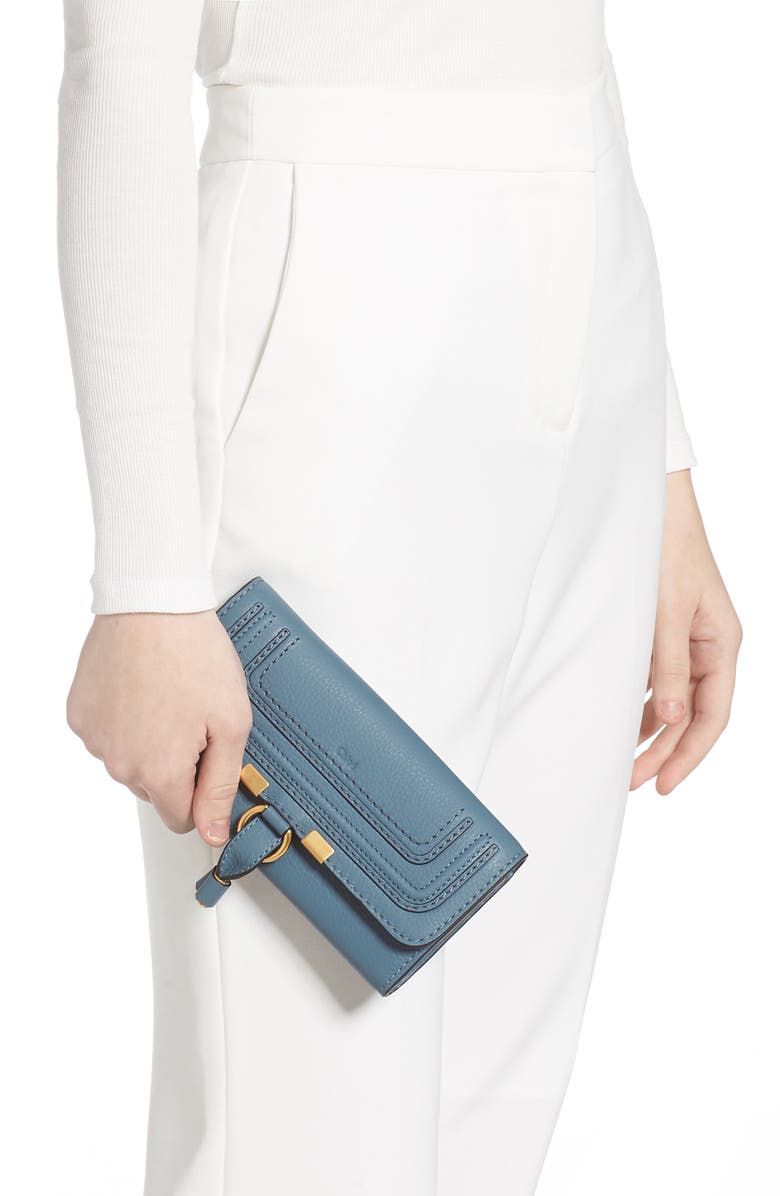 Chloé Marcie Leather Flap Wallet, Alternate, color, 