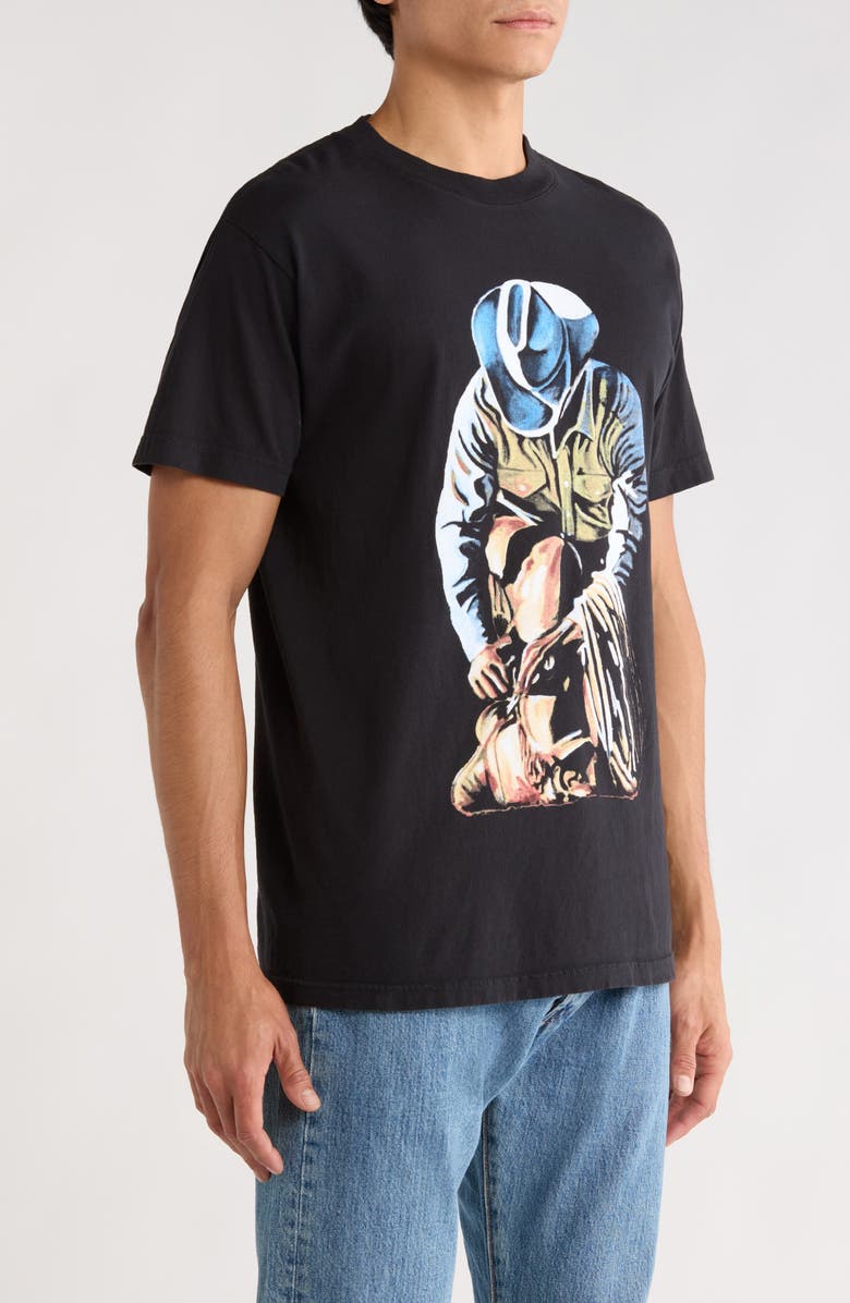 ONE OF THESE DAYS Holy Mountain Graphic T-Shirt, Alternate, color, Faded Washed Black