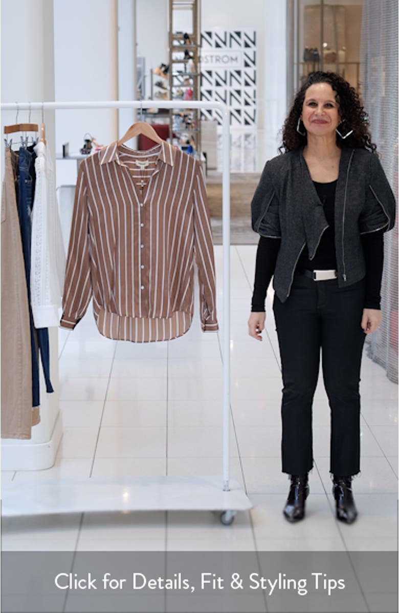 Tyler Stripe Silk Button-Up Shirt, sales video thumbnail