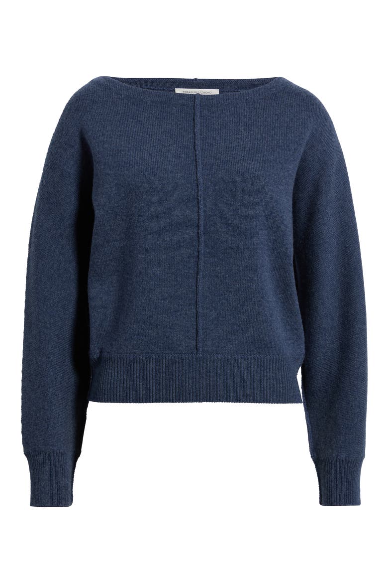 Wool & Cashmere Sweater, Alternate, color, NAVY DENIM