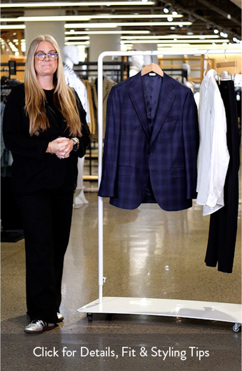 Hartford Classic Fit Plaid Wool Sport Coat, sales video thumbnail