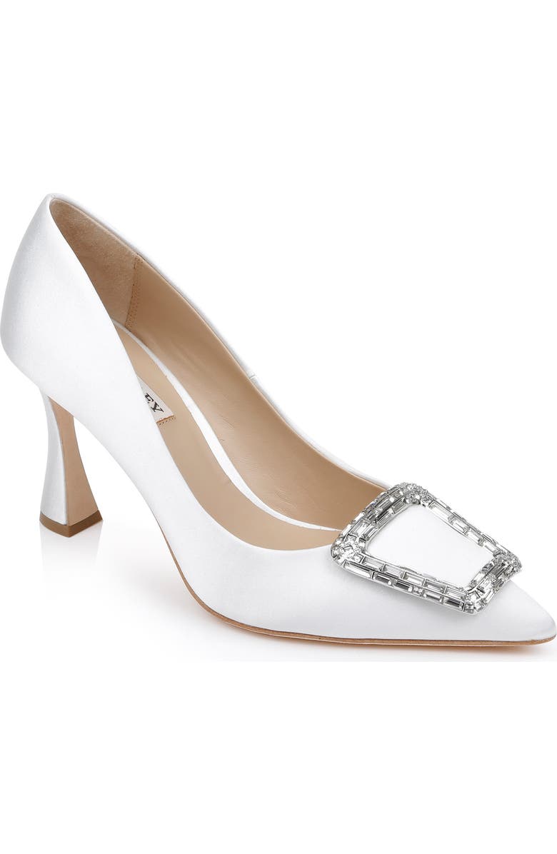 BADGLEY MISCHKA Aubree Pointed Toe Pump, Main, color, Whitesatin