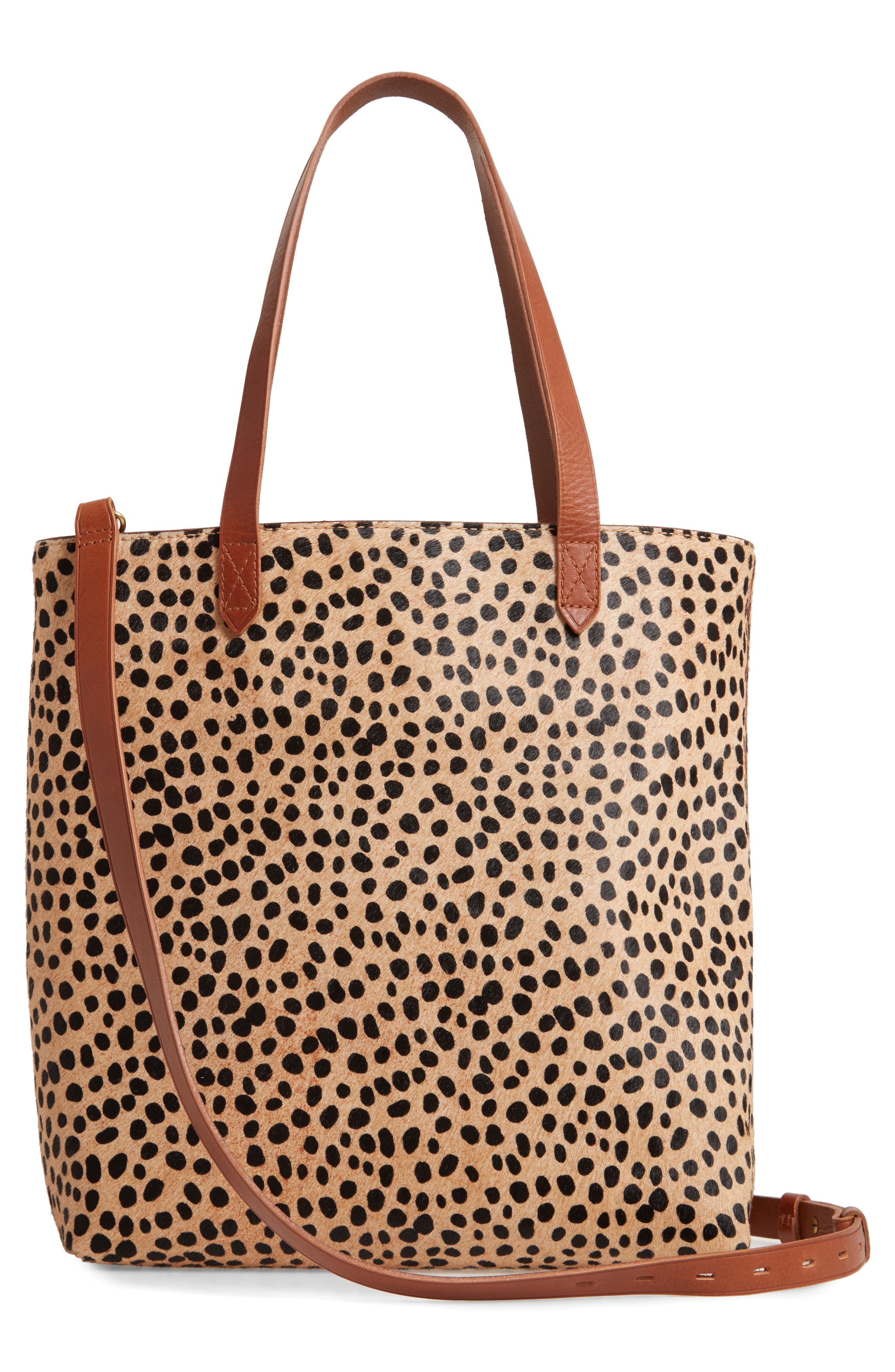Leopard Genuine Calf Hair Medium Transport Tote, Alternate, color, SAND DUNE MULTI
