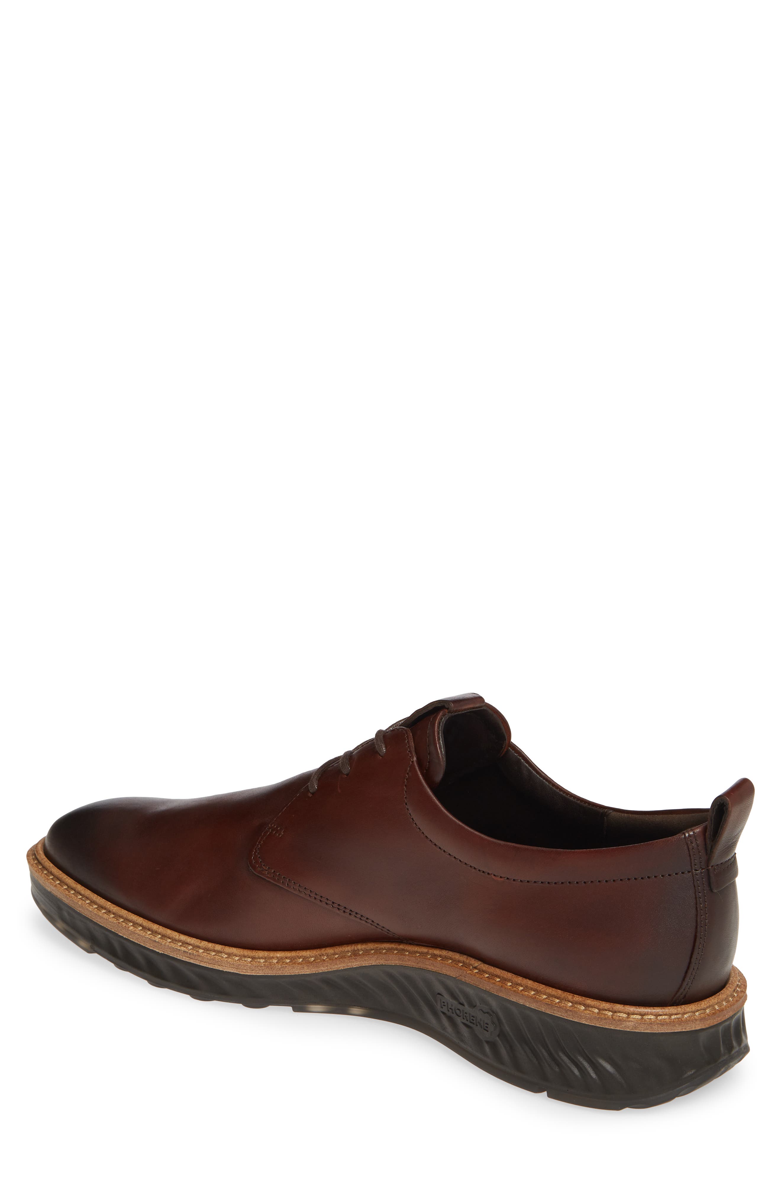 ST.1 Hybrid Plain Toe Derby, Alternate, color, COGNAC LEATHER