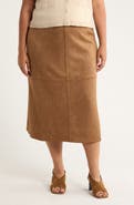 MAX STUDIO A-Line Faux Suede Skirt