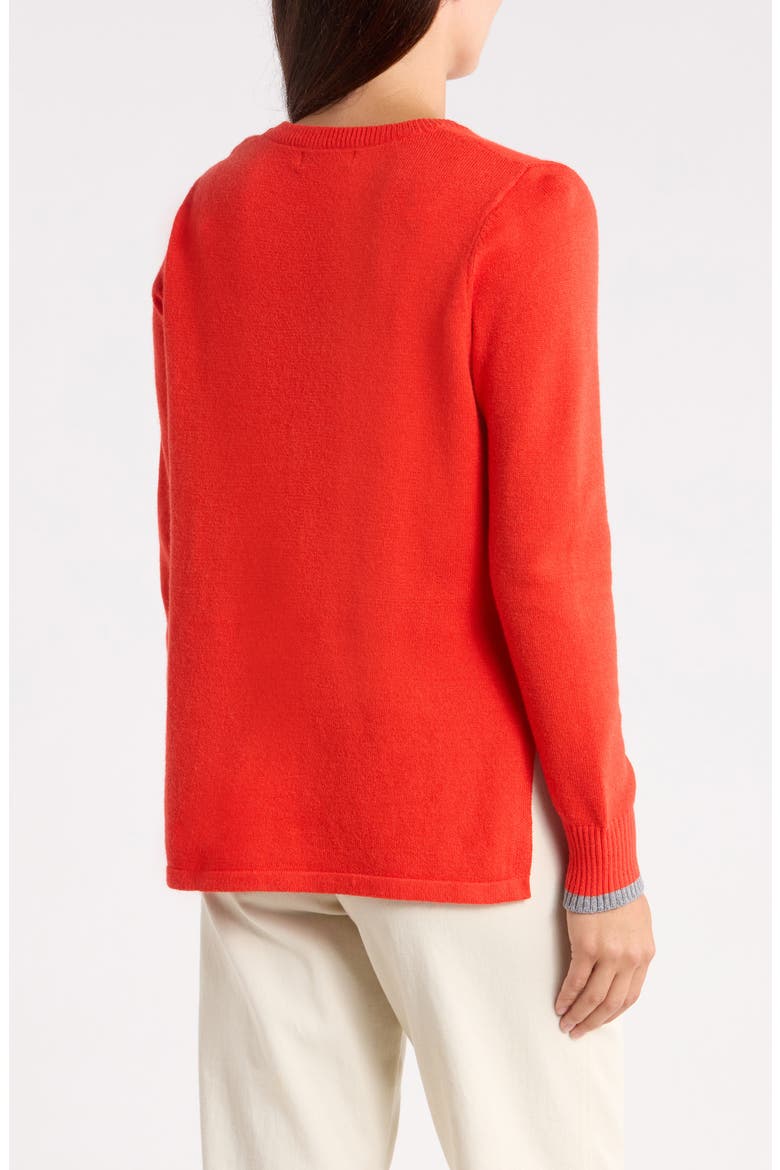Boxy Crewneck Sweater, Alternate, color, CORAL