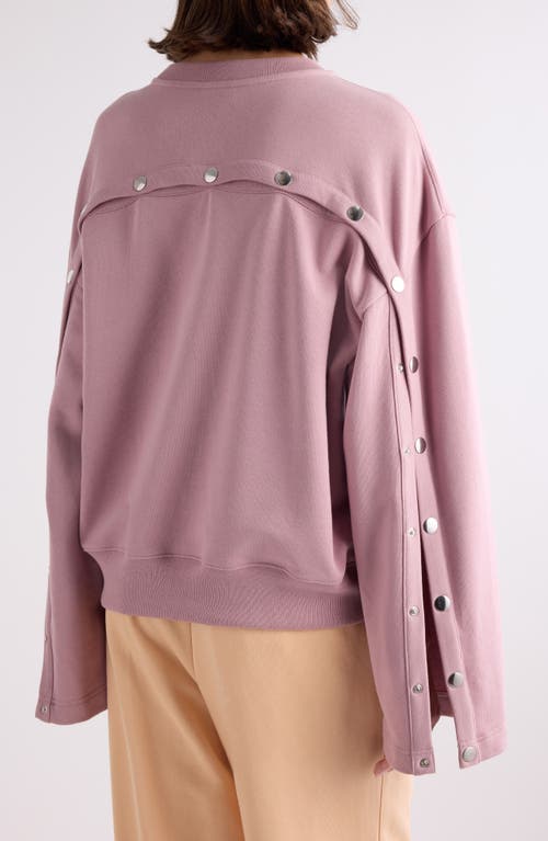 Dries Van Noten Snap Sleeve Sweatshirt In Pink