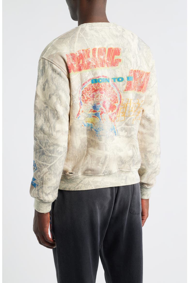 Sketch Crewneck Sweatshirt, Alternate, color, CAMO