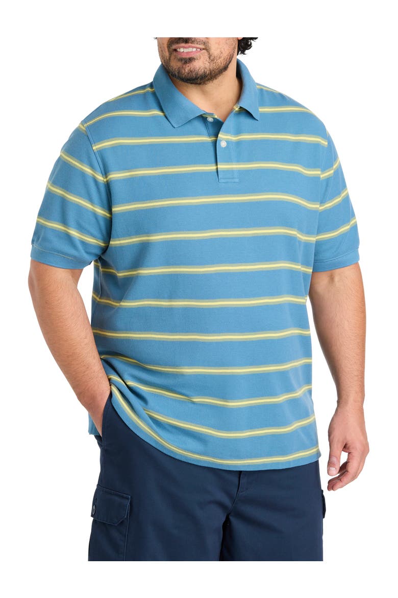Big & Tall Multi-Stripe Polo Shirt V2, Main, color, COPEN BLUE MULTI