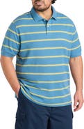 Harbor Bay by DXL Big & Tall Multi-Stripe Polo Shirt V2