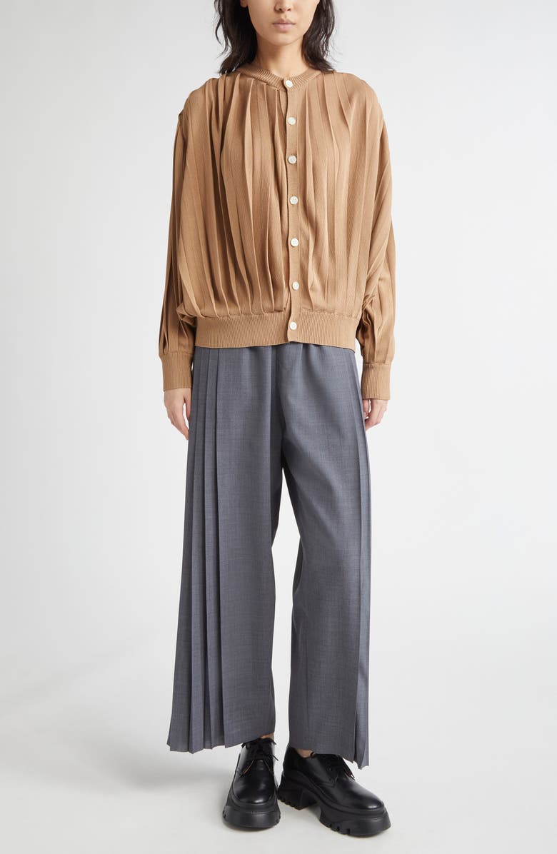 Undercover Pleated Cardigan, Alternate, color, 