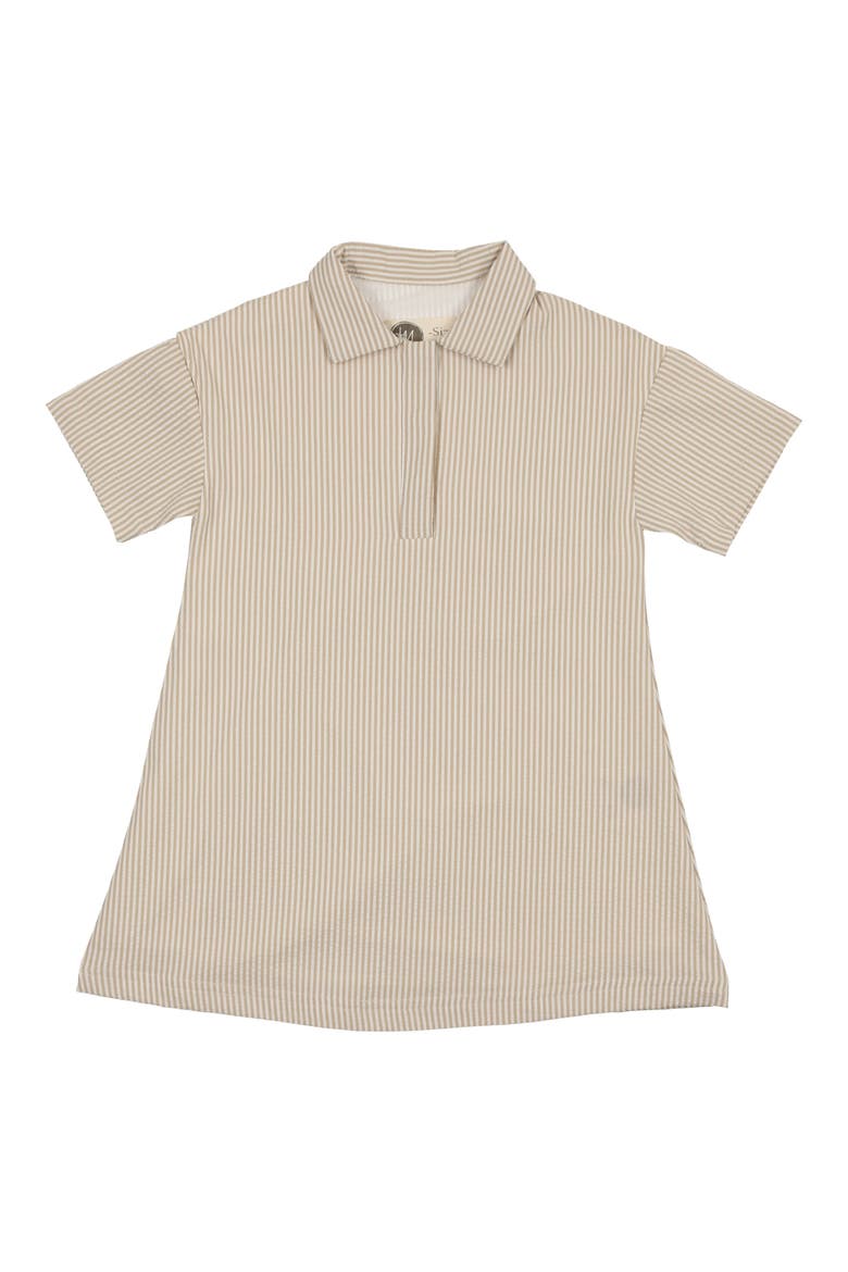 Kids' Cotton Blend Seersucker Shirtdress, Main, color, TAN